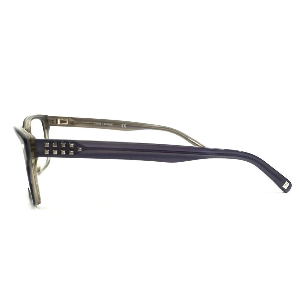 Cinzia Eyeglasses Frames CIN-5035 C1 Striped Purple Gray Square 52-17-140